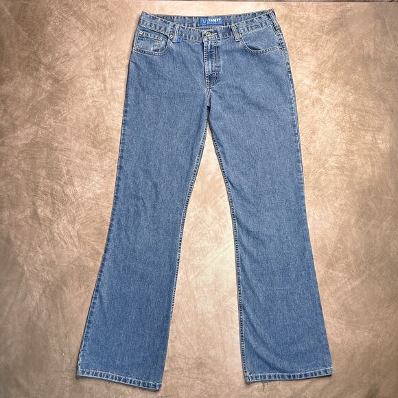 Vintage Y2K Vanity Jeans Blue Denim Medium Wash Boot Cut Slight Flare Mid Rise - Picture 1 of 10